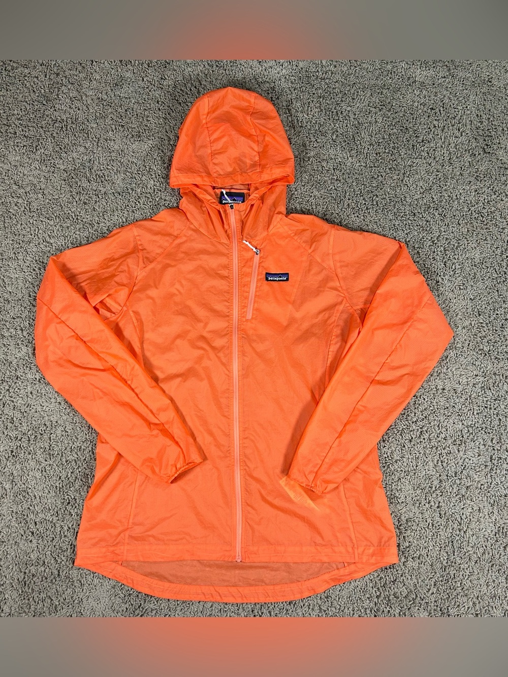 Patagonia Houdini Jacket Mens XL Pollinator Orange Full Zip Ripstop Windbreaker